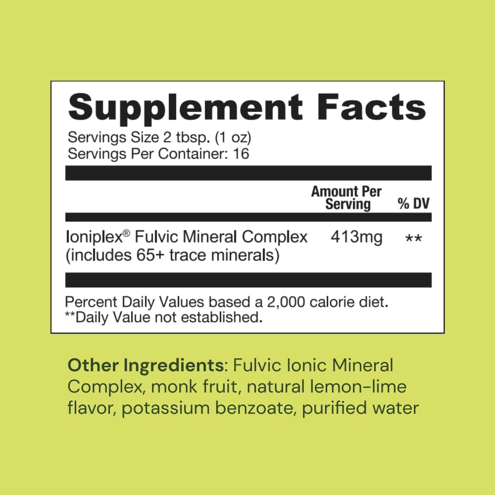 Ameo Life Fulvic Acid & Mineral Complex – Cellular Support, Detox, Skin Health | Vegan, Gluten-Free, Non-GMO | Made in USA | 16 OZ