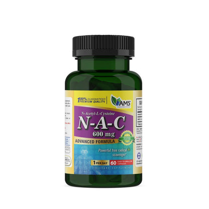 America Medic & Science NAC 600mg – NAC Supplement for Lung Health & Immune Support | 60 Capsules
