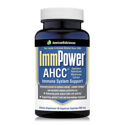 American BioSciences ImmPower AHCC 500mg Capsule – Immune Support, NK Cell Activity, 60 Veggie Capsules
