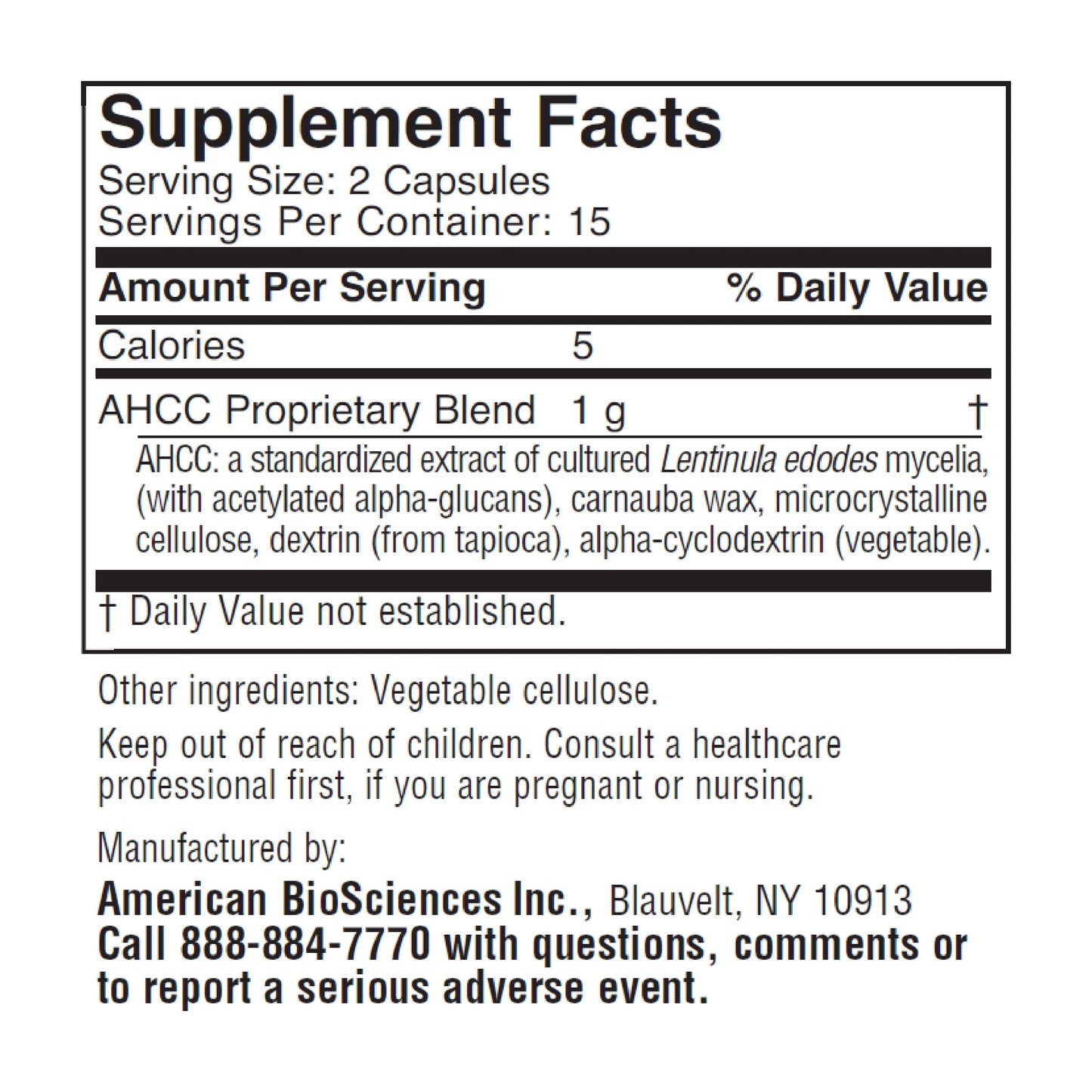 American BioSciences ImmPower AHCC 6-Pack – Enhanced Immune Support, 500 mg per Capsule, 30 Vegetarian Capsules