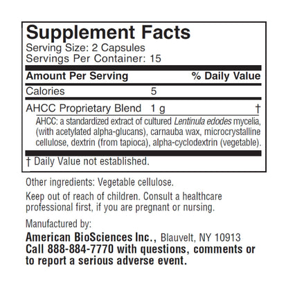 American BioSciences ImmPower AHCC 6-Pack – Enhanced Immune Support, 500 mg per Capsule, 30 Vegetarian Capsules