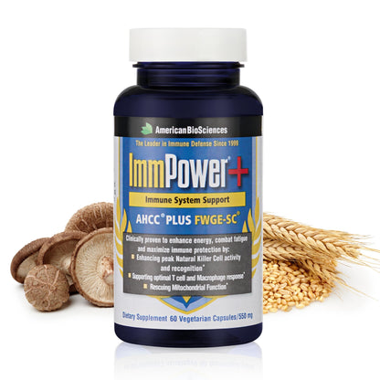 American BioSciences ImmPower Plus – AHCC & Fermented Wheat Germ Extract Immune Support, 550mg Capsule, 60 Veggie Caps