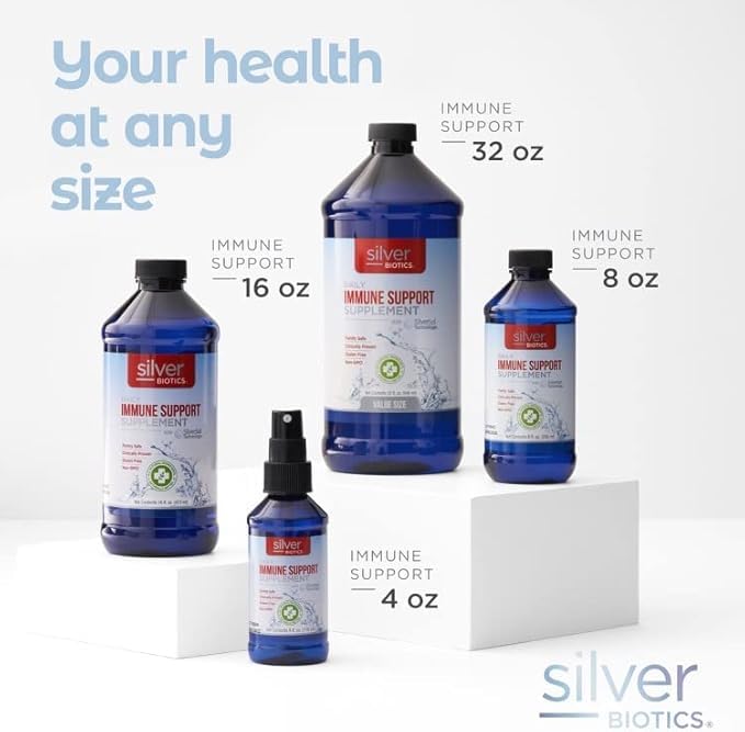 Silver Biotics Advanced Silver Technology with SilverSol Ag4O4 10 PPM – 32 Fl Oz (Pack of 2) | Immune Support