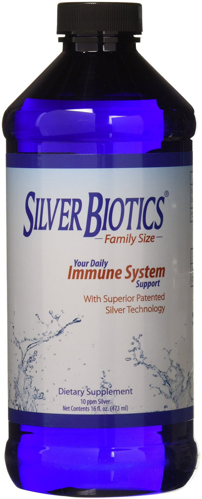 Silver Biotics Colloidal Nano SilverSol Ag4O4 10 PPM Immune Support | American Biotech Labs | 16 Fl Oz (Pack of 2)