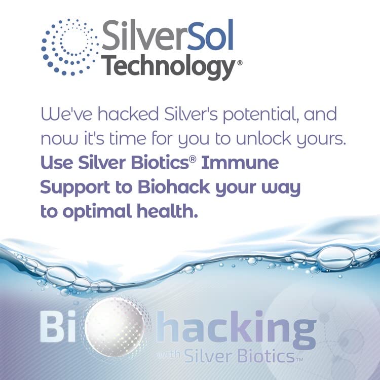 Silver Biotics Advanced Silver Technology with SilverSol Ag4O4 10 PPM – 32 Fl Oz (Pack of 2) | Immune Support