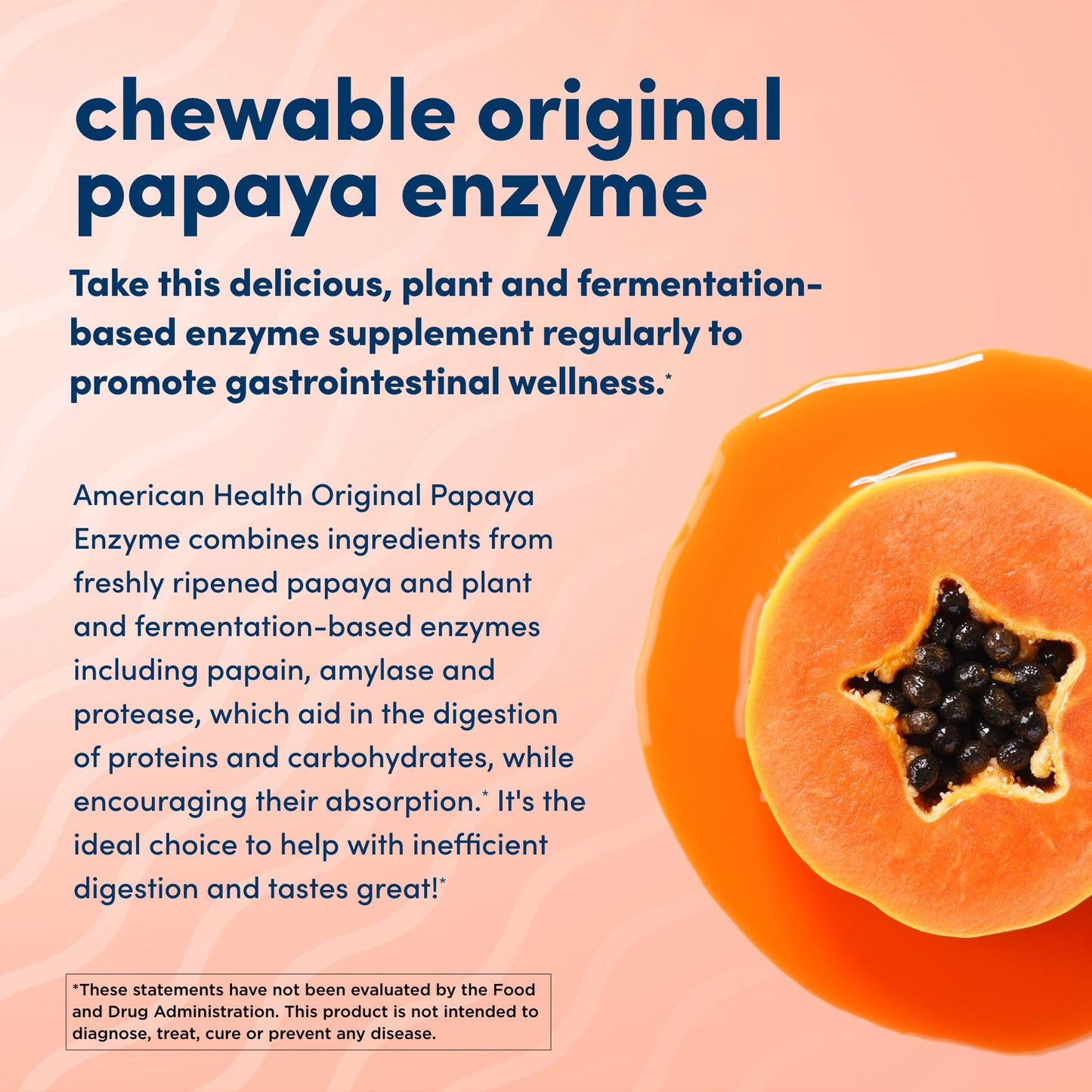 American Health Original Papaya Enzyme - 600 Chewable Tablets, Pack of 4 - After-Meal Digestive Support, Non-GMO, Vegan, 800 Total Servings