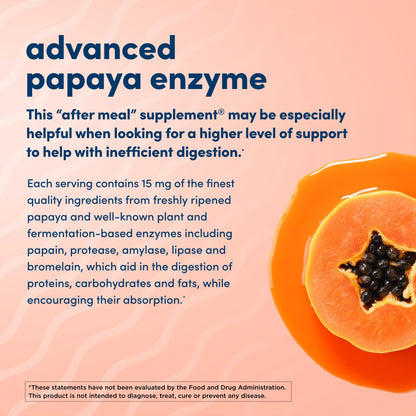 American Health Super Papaya Enzyme Plus – 180 Chewable Tablets | After-Meal Digestive Enzymes | Non-GMO | 60 Servings