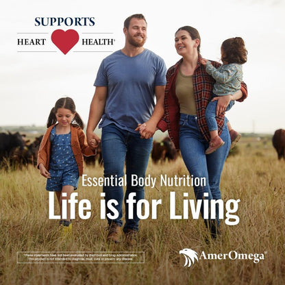 AmerOmega Triglyceride Omega-3 Fish Oil – Heart Health Support | Wild-Caught Alaskan Pollock | 60 Softgels