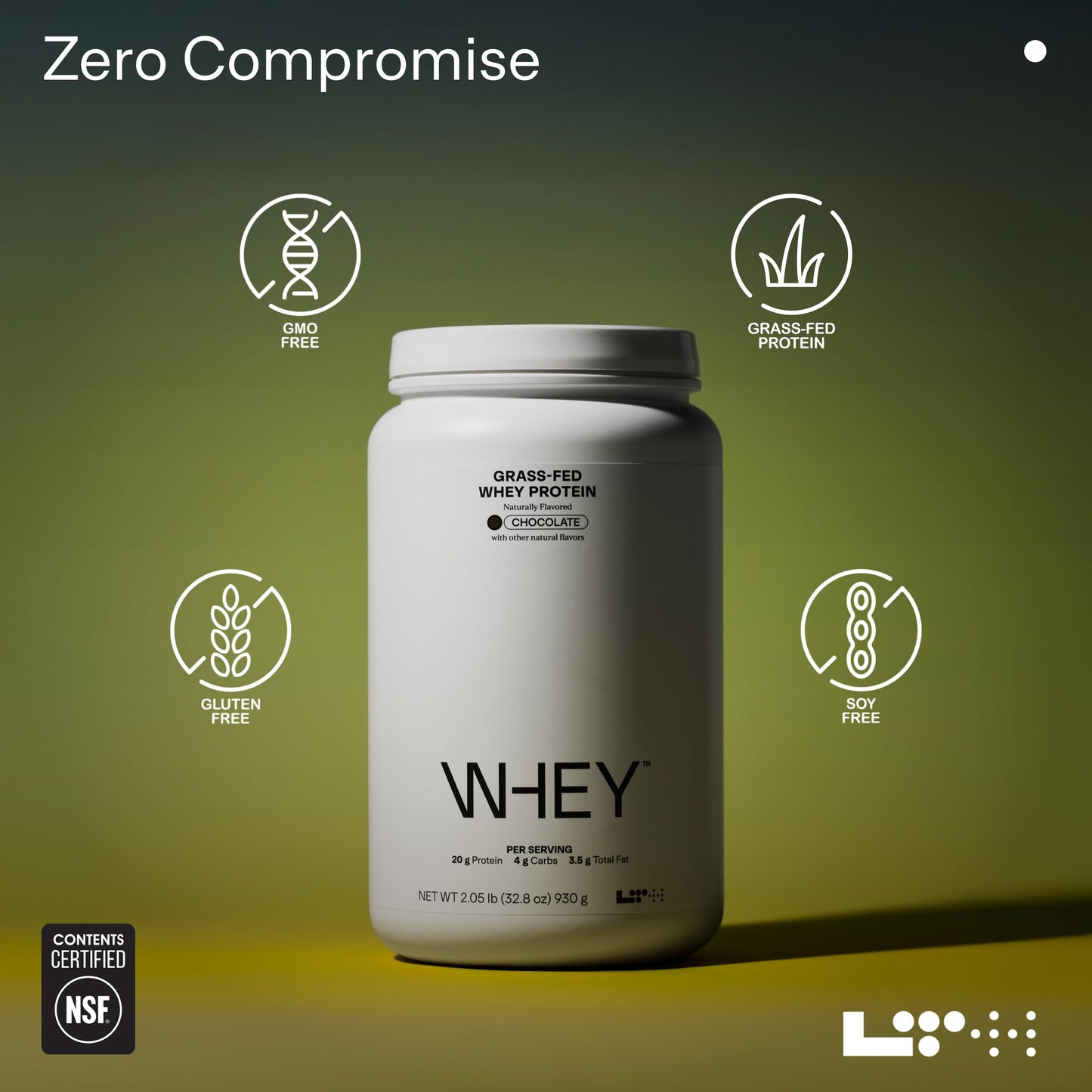 LTH Whey Protein - Grass-Fed Protein Powder with Amino Acids for Lean Muscle & Recovery - Chocolate (30 Servings)