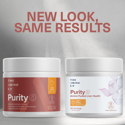 The Amino CO. Purity – Liver Support Supplement with Essential Amino Acids for Liver Detox Cleanse – Boost Liver Health for Optimal Liver Support – Peach Mango, 30 Servings