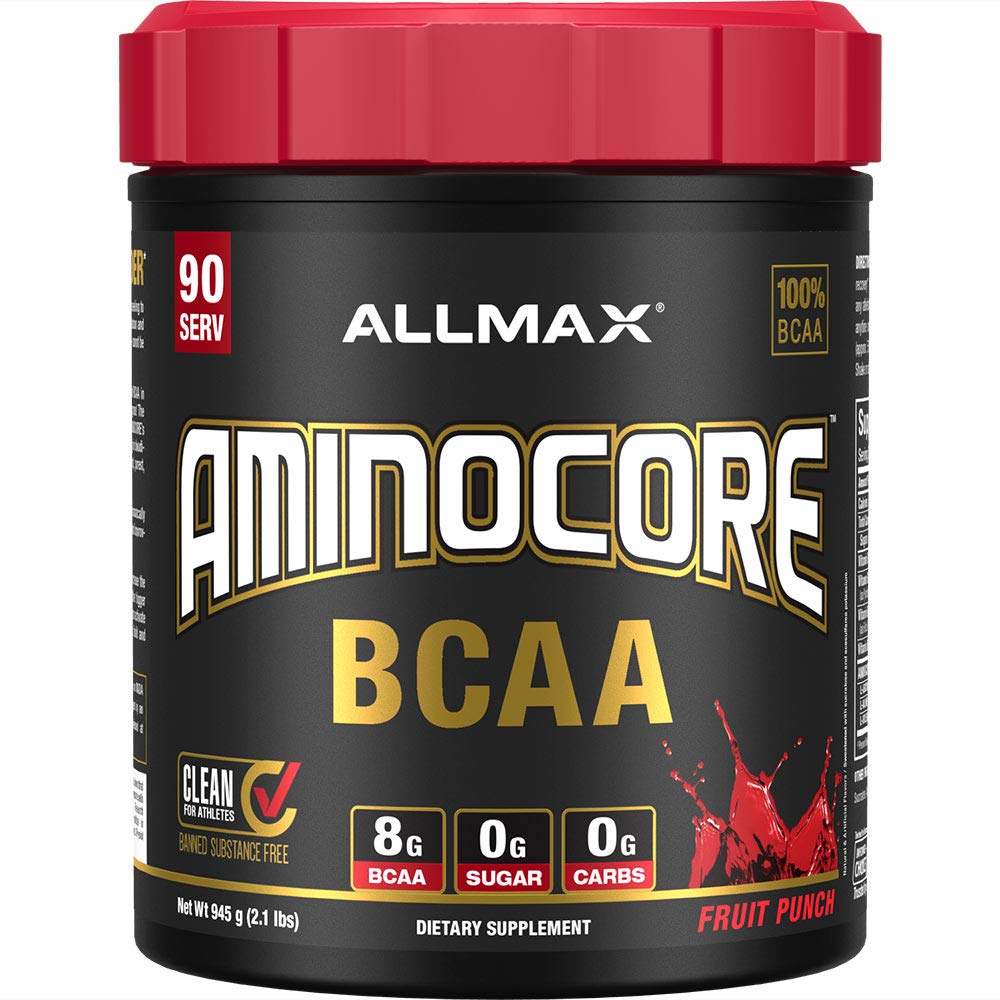 ALLMAX AMINOCORE BCAA – Fruit Punch, 945 g | 90 Servings, 8.18 g BCAA per Serving