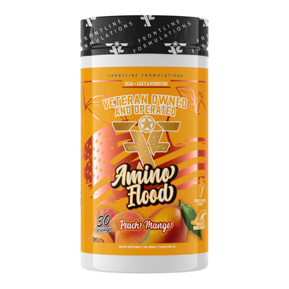 Amino Flood – Frontline Formulations BCAA + EAA Recovery & Hydration (Peach Mango)