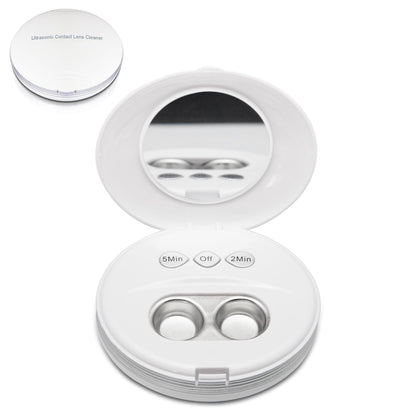 AMTAST Ultrasonic Contact Lens Cleaner – Rechargeable with Vanity Mirror