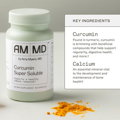 Amy Myers MD Curcumin Super Soluble – BCM-95 Turmeric – Supports Immune Health, Gut Integrity & Liver Detox – 60 Capsules