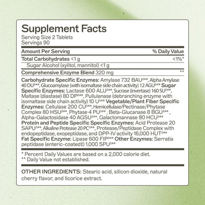 Amy Myers MD Digestive Enzymes Chewables – Complete Enzyme Support (180 Tablets)
