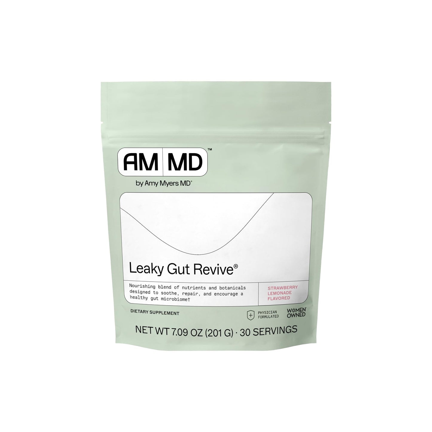 Amy Myers MD Leaky Gut Revive – Gluten-Free & Non-Dairy GI Support (Strawberry Lemonade, 30 Servings)
