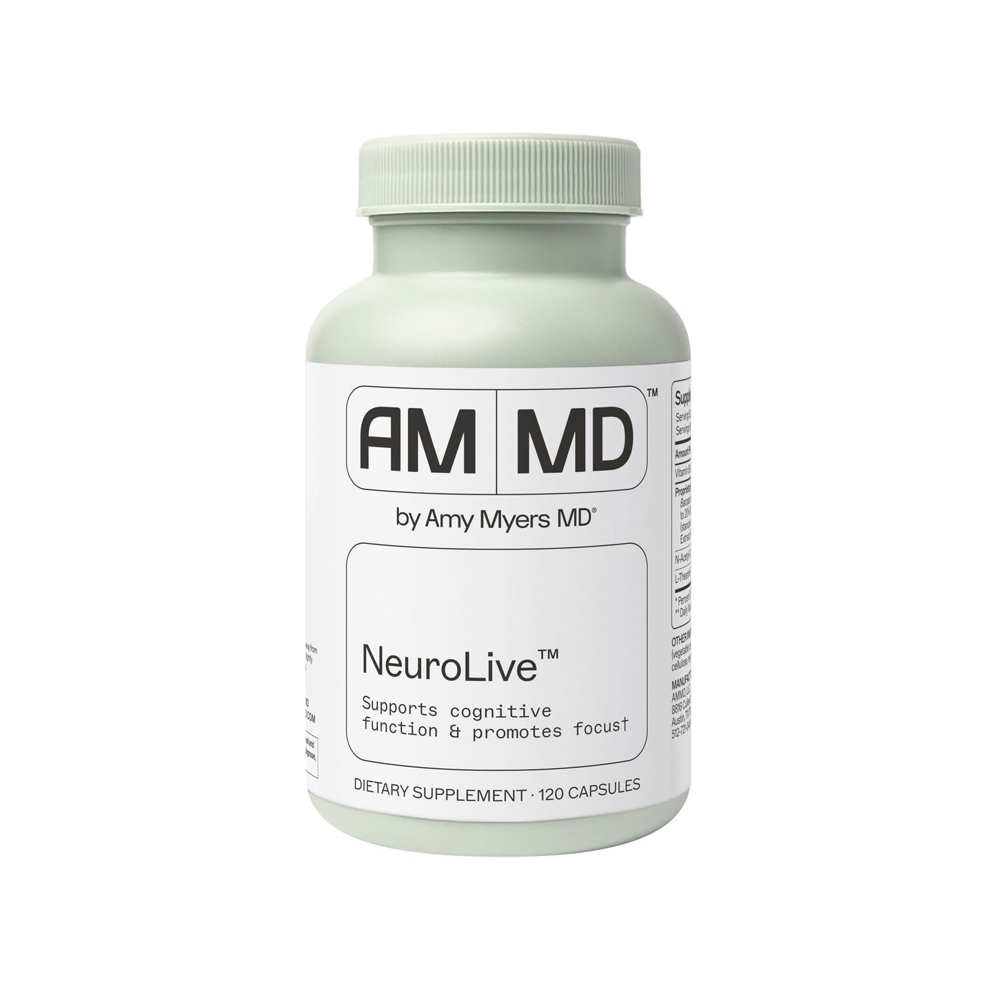 NeuroLive by Amy Myers MD – Brain Health & Focus (Vitamin B) – Gluten-Free, 120 Caps