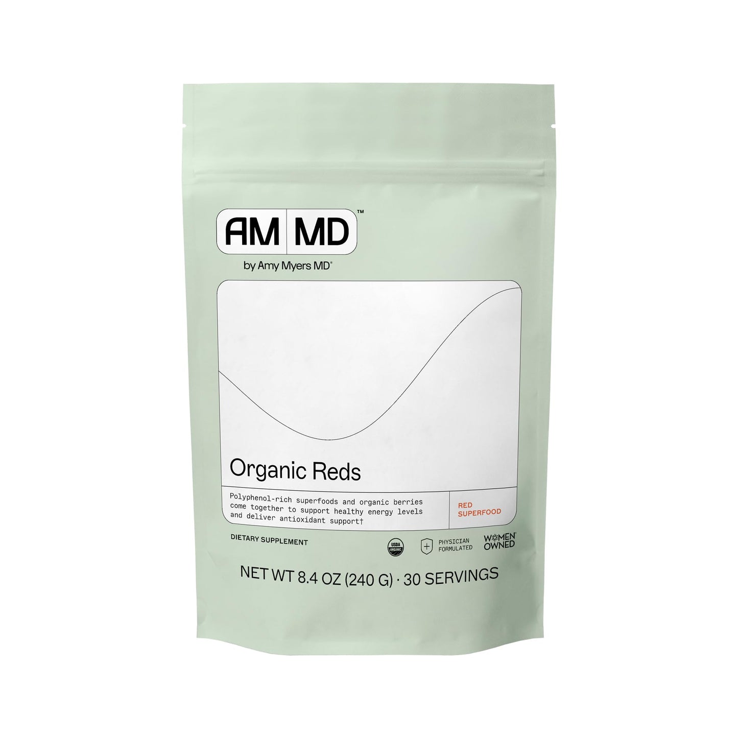 Amy Myers MD Organic Reds Superfood Powder – Beet Root, Aronia & Raspberry | 30 Servings