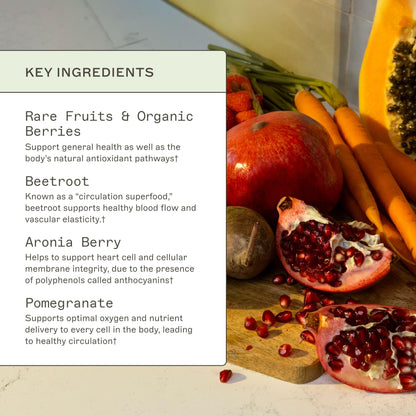 Amy Myers MD Organic Reds Superfood Powder – Beet Root, Aronia & Raspberry | 30 Servings