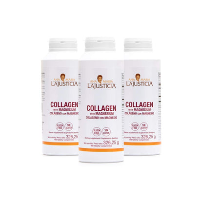 Ana Maria Lajusticia - 3 Pack High Absorption Collagen Pills with Magnesium | Healthy Skin, Nails, Hair and Ligaments