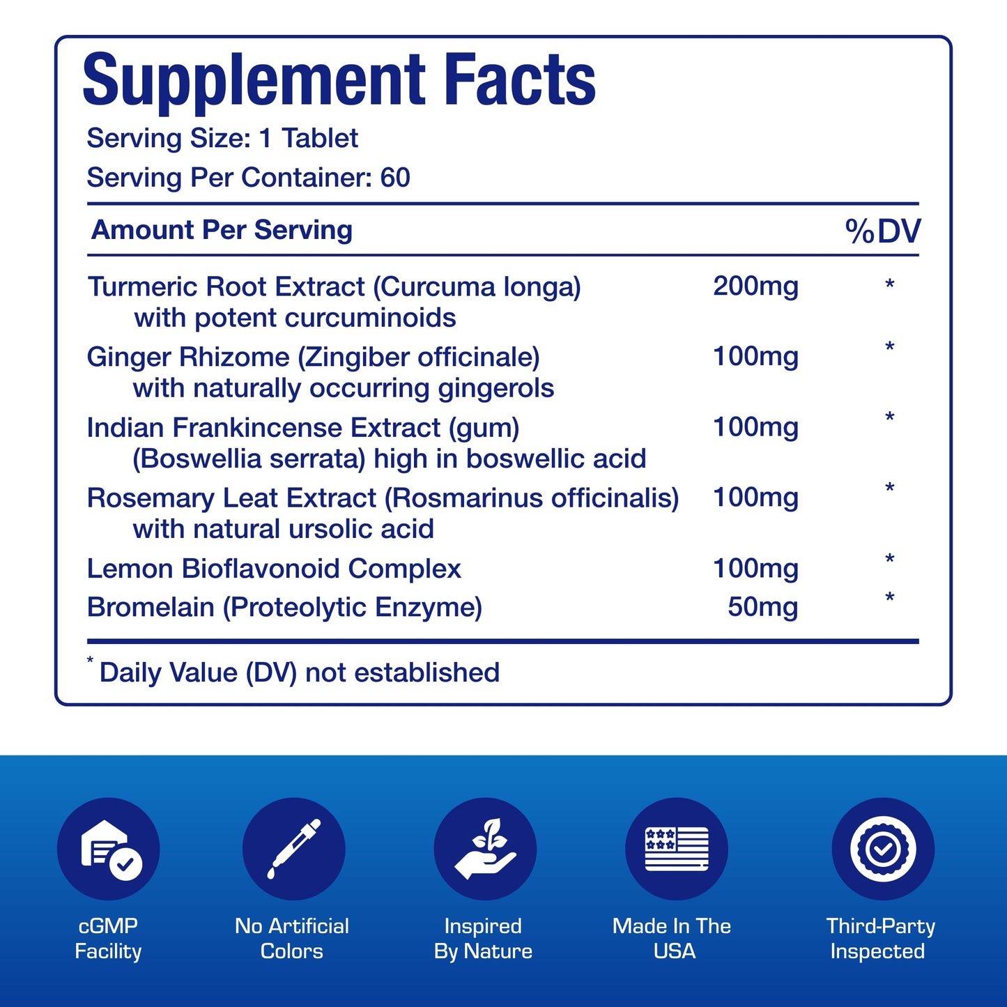 Pro ENZ Joint Support Supplement by Anabolic Laboratories – Turmeric, Boswellia + Enzymes (60 Tablets)