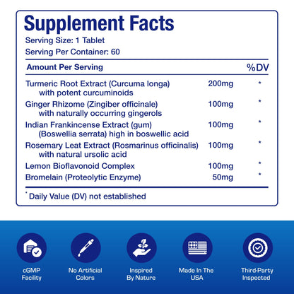 Pro ENZ Joint Support Supplement by Anabolic Laboratories – Turmeric, Boswellia + Enzymes (60 Tablets)