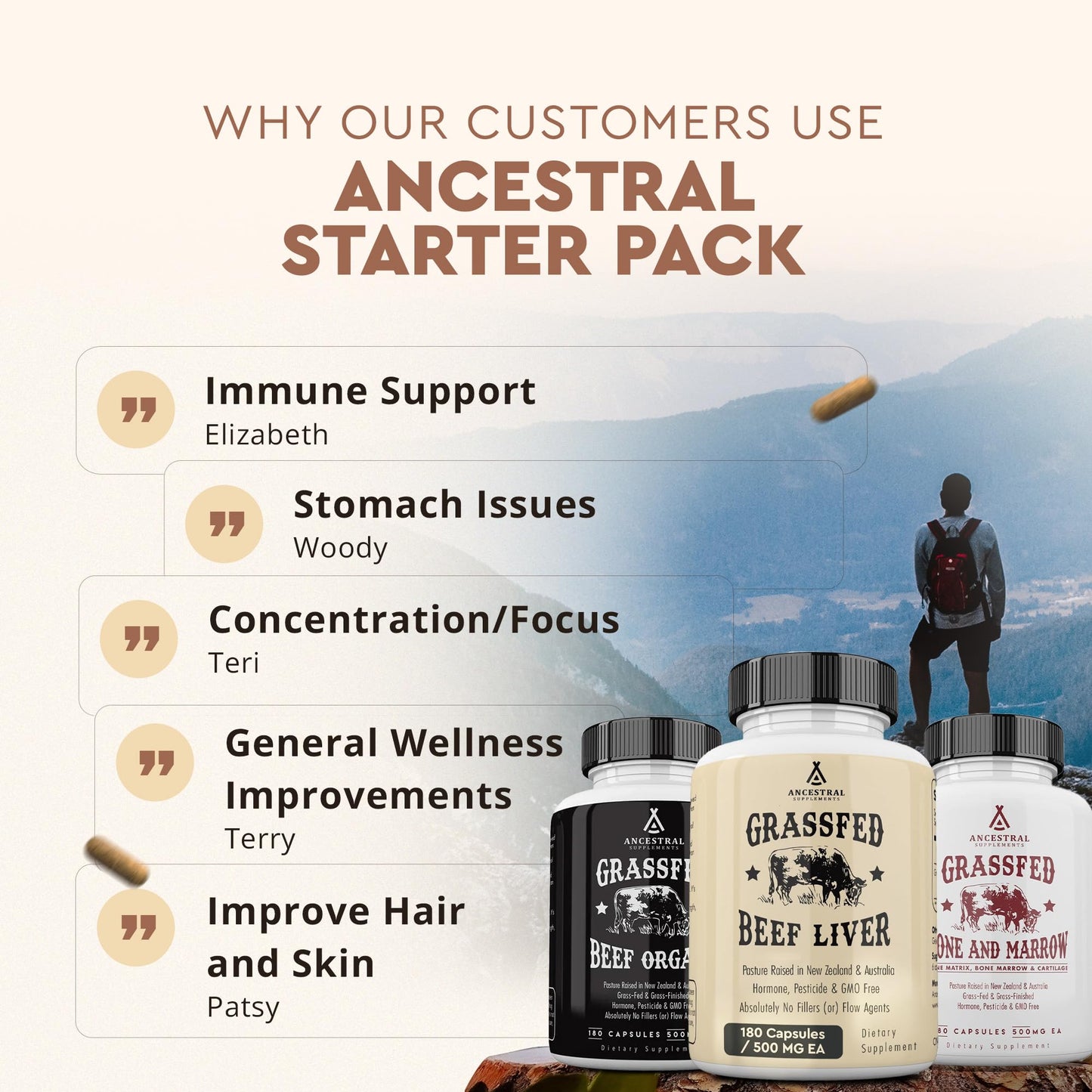 Ancestral Beef Organs Stack Variation – Organs Starter Pack | Ancestral Supplements