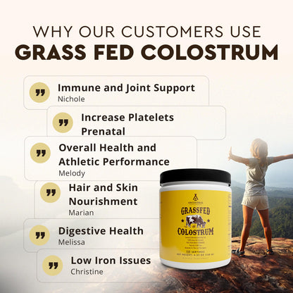 Ancestral Supplements Bovine Colostrum Powder – Grass-Fed, Freeze-Dried, Gut Health & Immune Support, 120 Servings