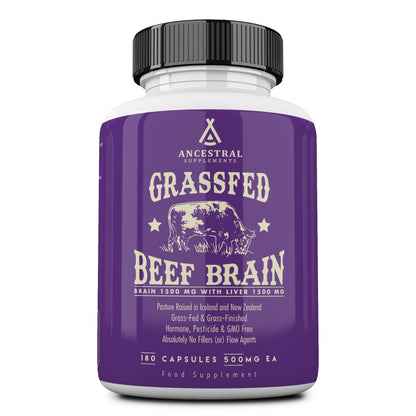 Ancestral Supplements Grass-Fed Beef Brain and Liver Capsules – Whole Food Brain Support