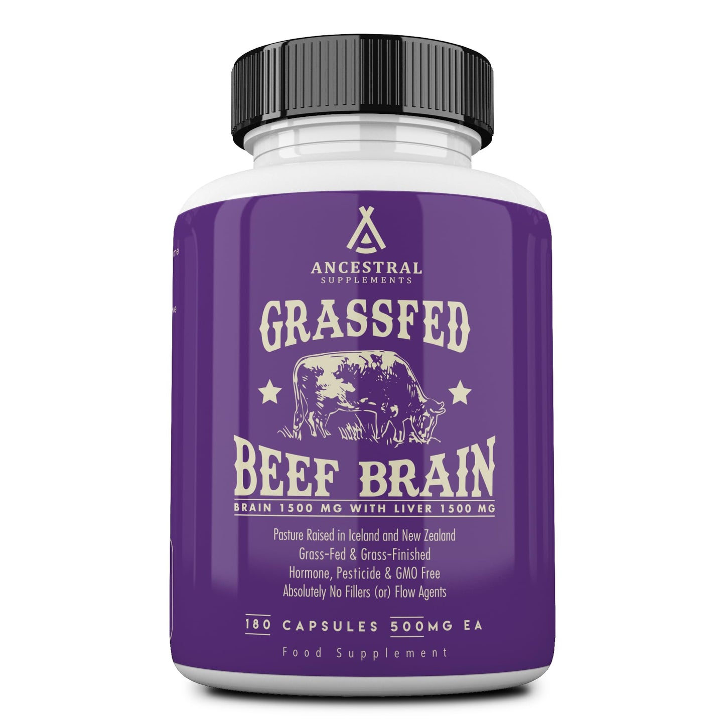 Ancestral Supplements Grass-Fed Beef Brain and Liver Capsules – Whole Food Brain Support