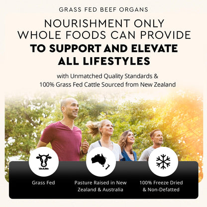 Ancestral Supplements Grass-Fed Beef Organs – Liver, Heart, Kidney, Pancreas, Spleen | 180 Capsules