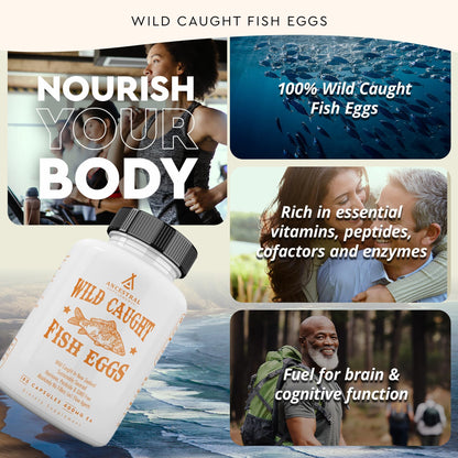 Ancestral Supplements Wild Caught Fish Eggs – 2400mg Omega-3, 180 Capsules