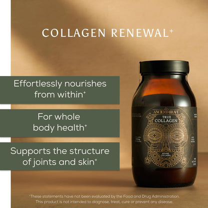 Ancient + Brave True Collagen Powder 7.05oz – EU Grass-Fed Collagen Peptides for Women