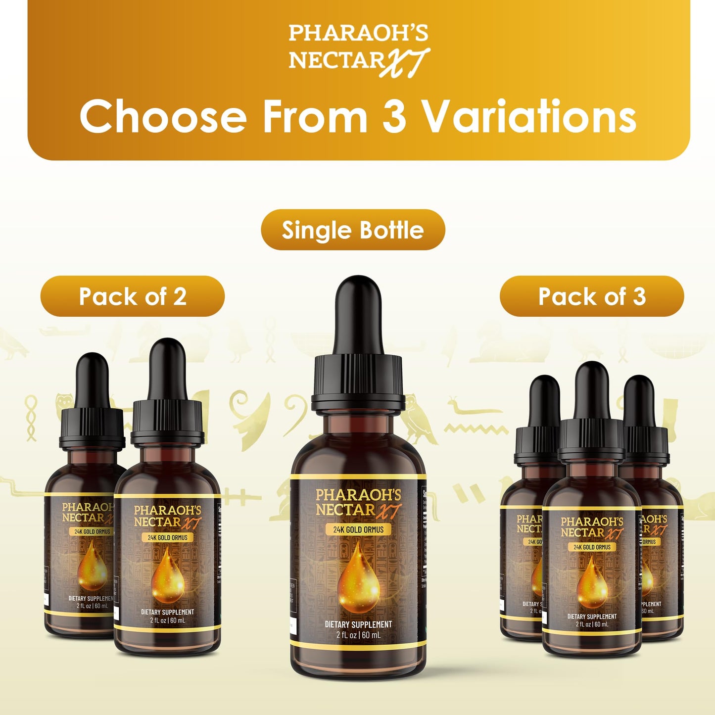 Nutraville Pharaoh's Nectar XT 24K Monoatomic Gold Ormus – 2 Pack