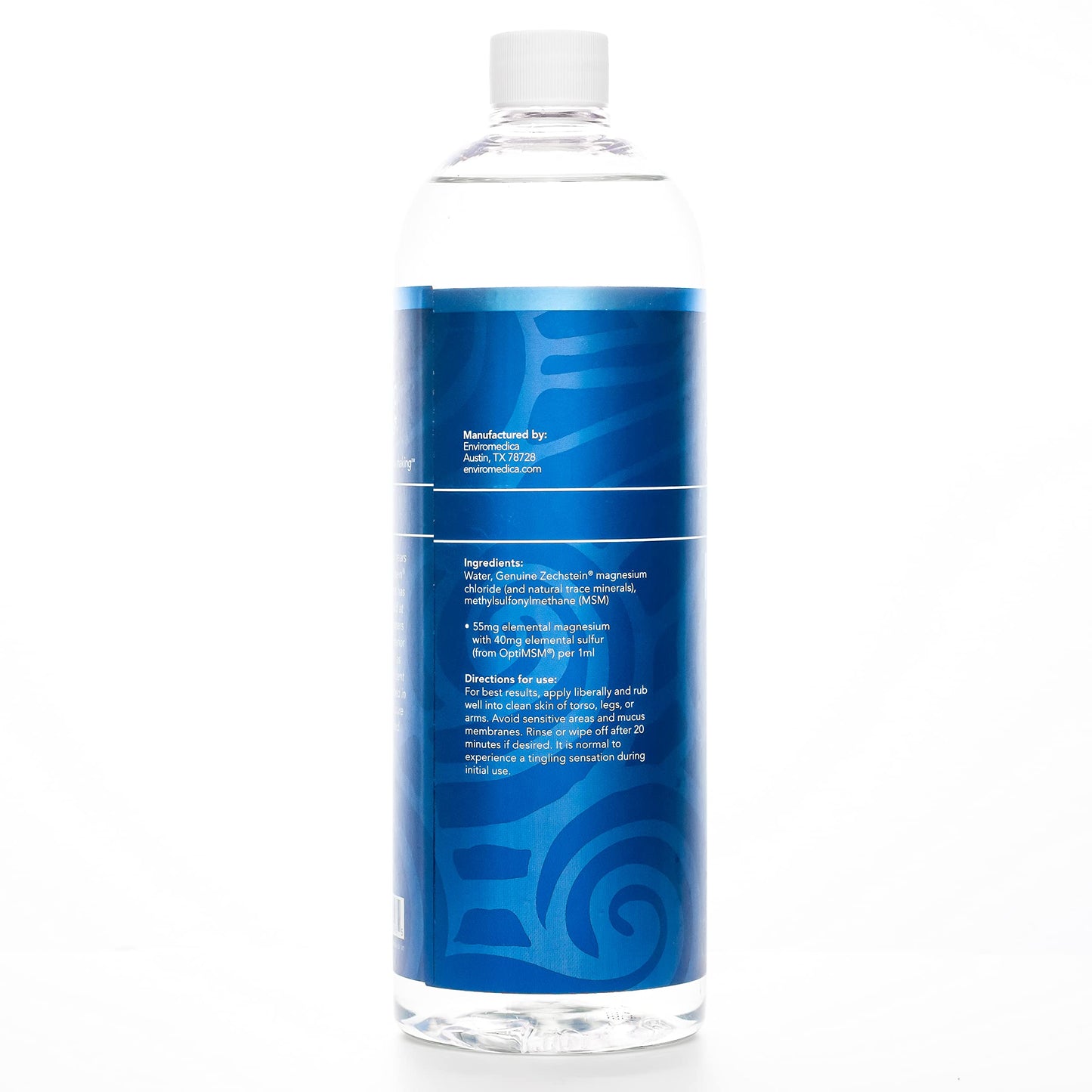 Ancient Minerals Magnesium Oil Ultra with OptiMSM Refill 33.8 oz