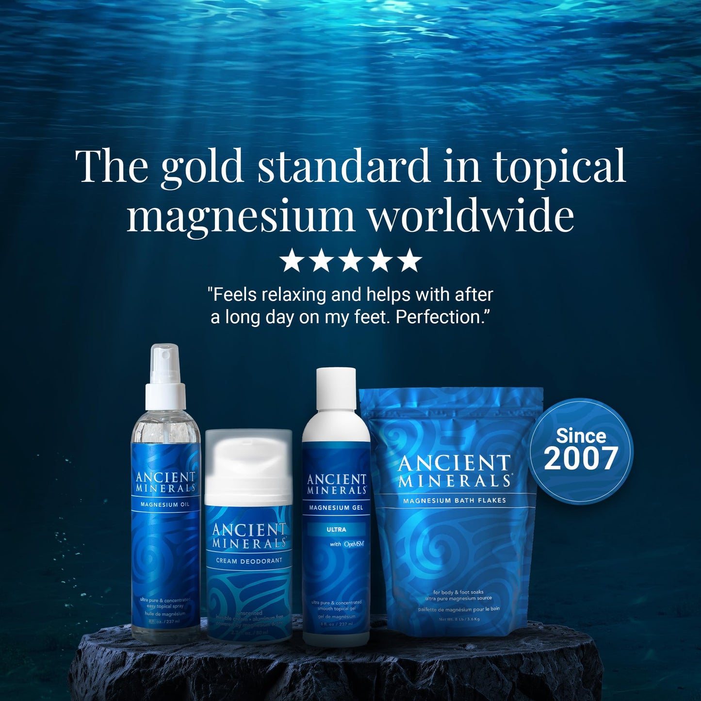 Ancient Minerals Magnesium Oil Ultra with OptiMSM Refill 33.8 oz