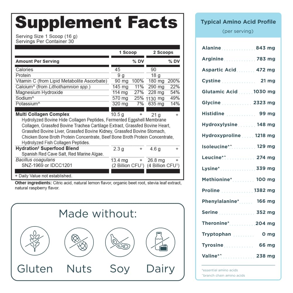 Ancient Nutrition Advanced Multi Collagen Hydrate – Mixed Berry, 30 Servings