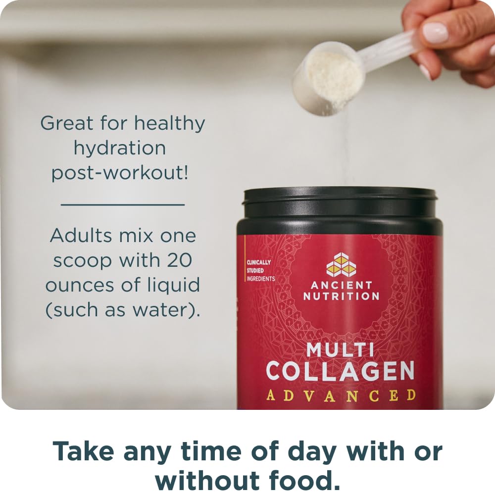 Ancient Nutrition Advanced Multi Collagen Hydrate – Mixed Berry, 30 Servings