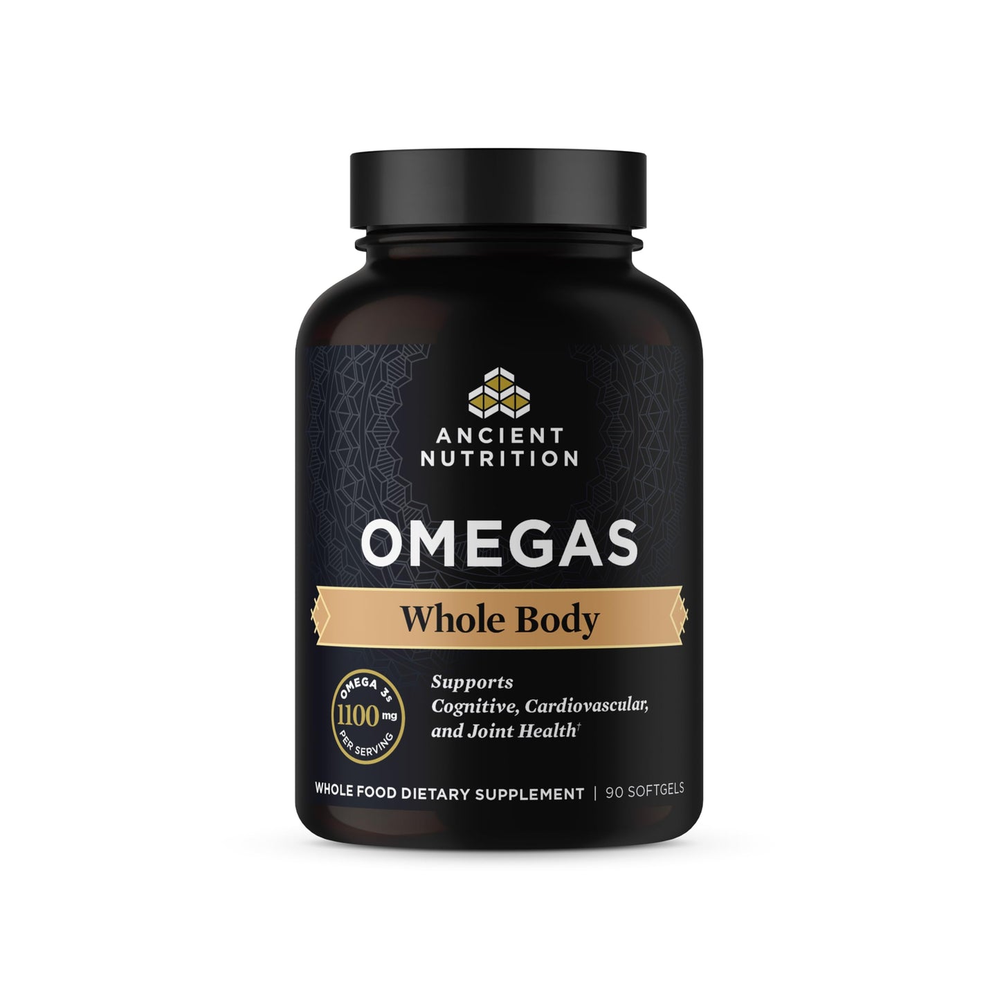 Ancient Omegas Whole Body by Ancient Nutrition – Wild-Caught Fish Oil, ALA/DHA/EPA/ETA, 90 Capsules