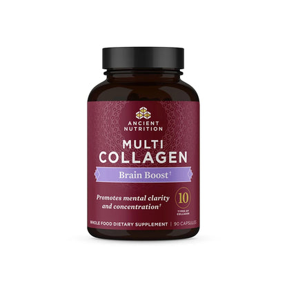 Ancient Nutrition Collagen Brain Boost Capsules – Joint Comfort, Skin & Nails, 90 Count