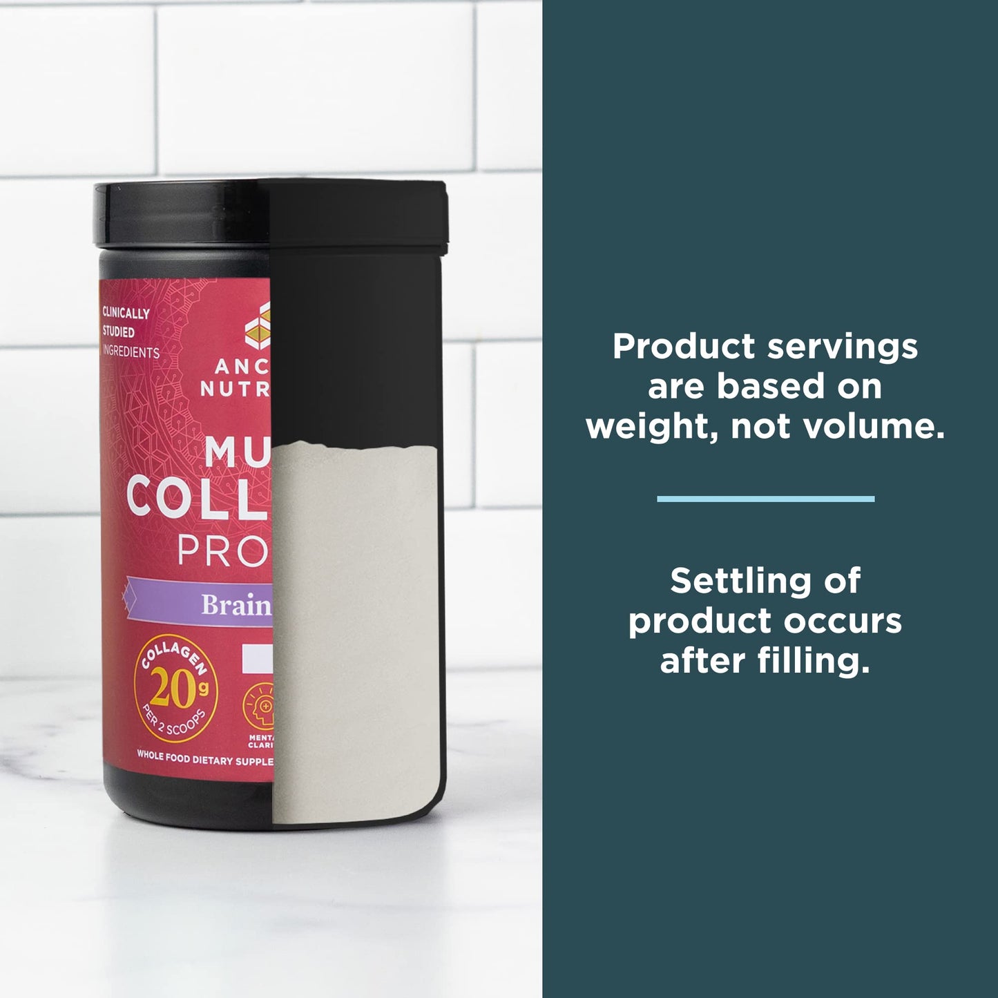 Ancient Nutrition Multi Collagen Protein – Brain Boost, 45 Servings