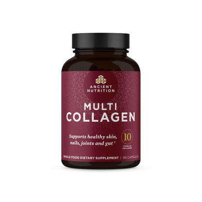 Ancient Nutrition Collagen Peptides Pills — Multi-Collagen (I, II, III, V, X) 90 Capsules