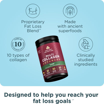 Ancient Nutrition Advanced Hydrolyzed Collagen Peptides Powder with Probiotics & Vitamin C, Cinnamon Flavor, 25 Servings
