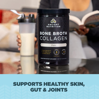 Ancient Nutrition Bone Broth Collagen Powder – Multi-Collagen Peptides, 30 Servings