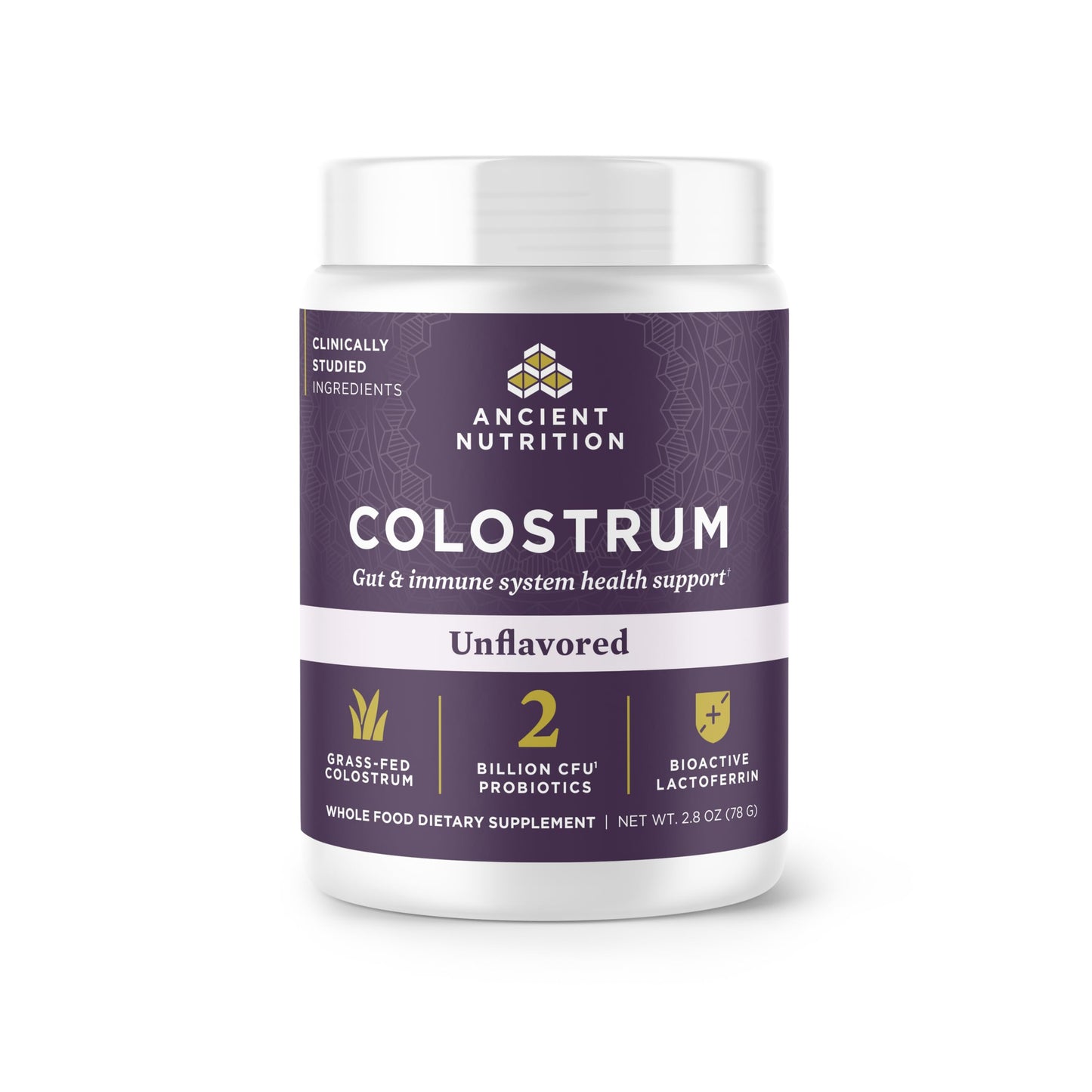 Ancient Nutrition Colostrum Superfood Powder – Grass-Fed, Unflavored, 60 Servings
