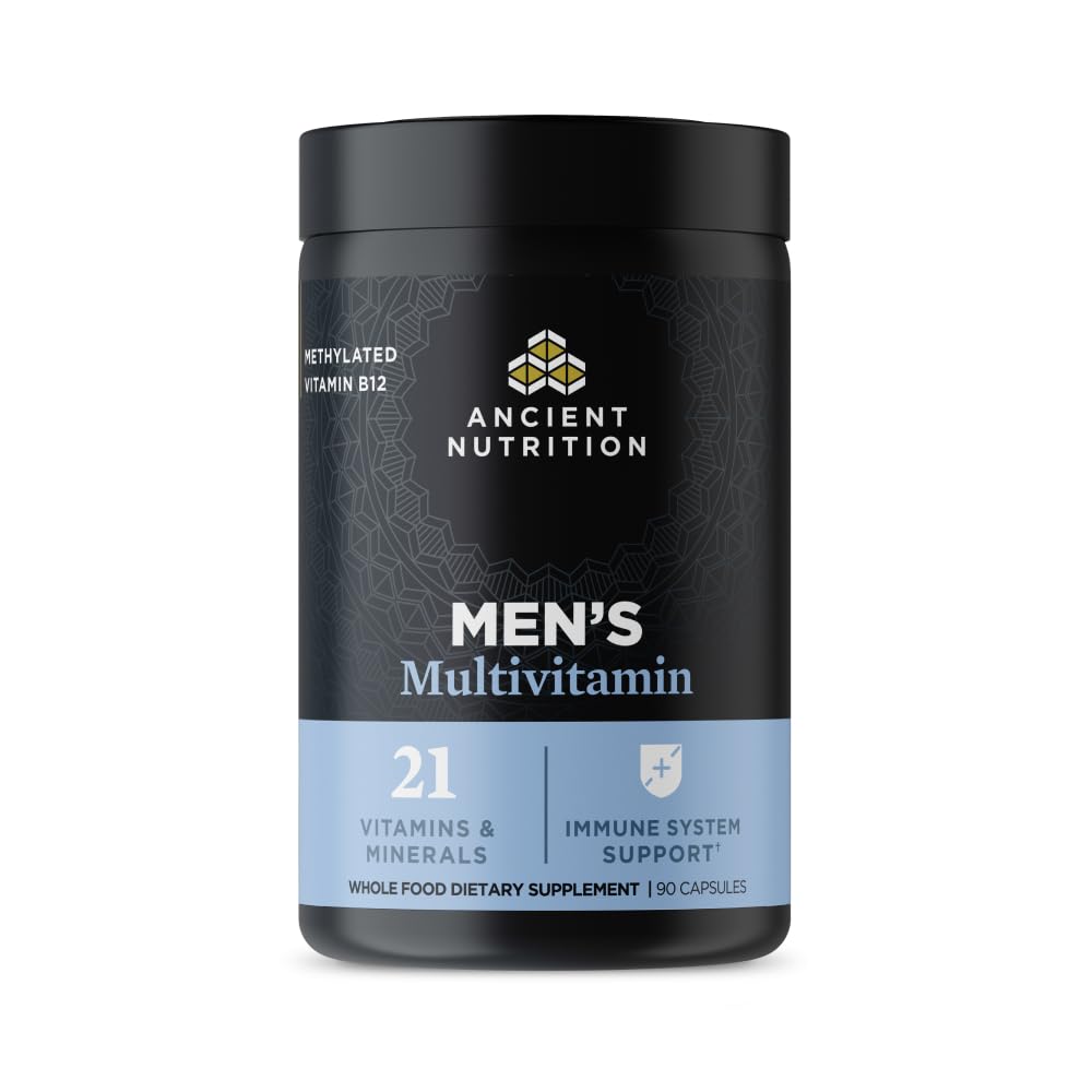 Ancient Nutrition Multivitamin for Men - 90 Count | Immune & Bone Support