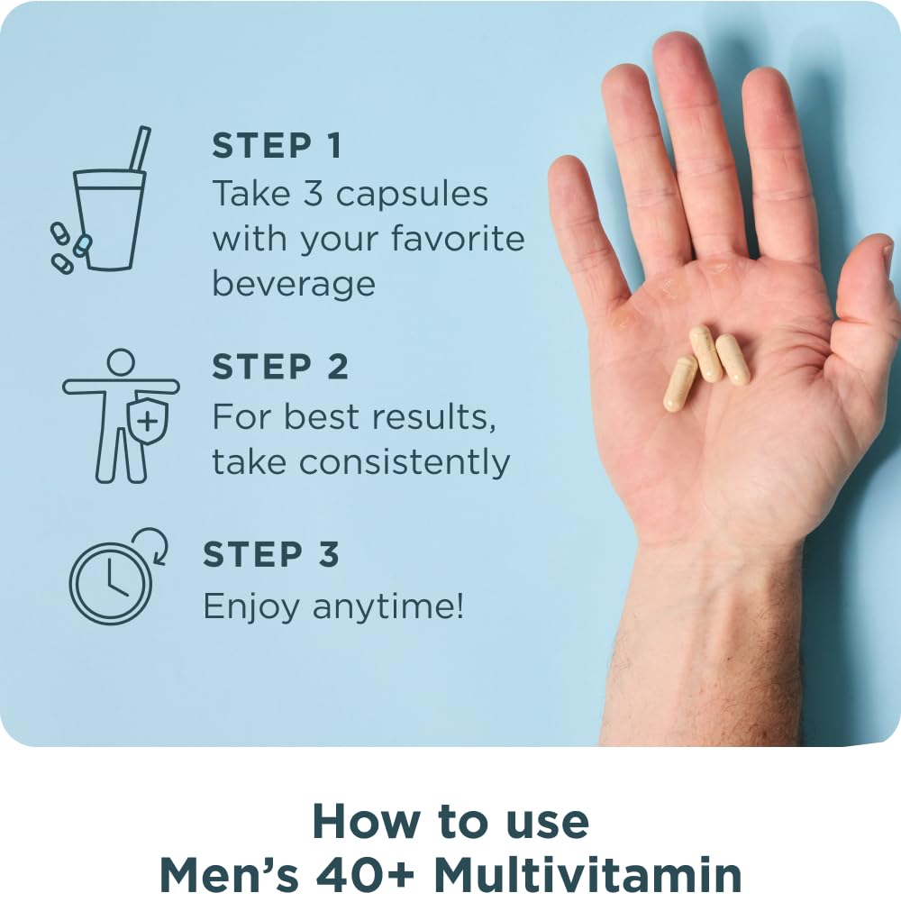 Ancient Nutrition Multivitamin for Men 40+ – 90 Count (3 Day)