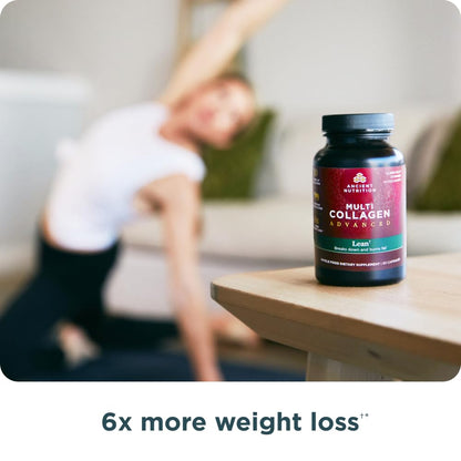 Ancient Nutrition Multi Collagen Advanced Lean with Probiotics (90 Count) – Weight & Fat Loss Support