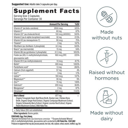 Ancient Nutrition Multivitamin for Men - 90 Count | Immune & Bone Support