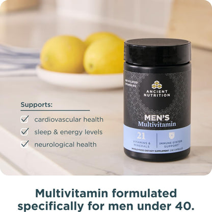 Ancient Nutrition Multivitamin for Men - 90 Count | Immune & Bone Support
